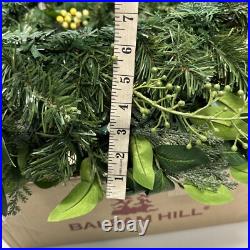 Balsam Hill White Berry Cypress Foliage 28 prelit Battery operated-LIGHT ISSUE