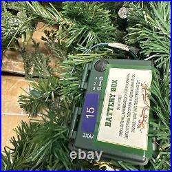 Balsam Hill White Berry Cypress Foliage 28 prelit Battery operated-LIGHT ISSUE