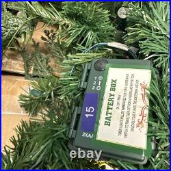 Balsam Hill White Berry Cypress Foliage 28 prelit Battery operated-LIGHT ISSUE