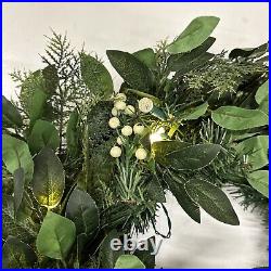 Balsam Hill White Berry Wreath 24 Prelit Open $149