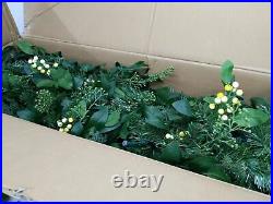 Balsam Hill Whiteberry Cypress Garland 10 Ft 2 Pack LED -NewithOpen