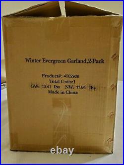Balsam Hill Winter Evergreen Garland 2-Pack