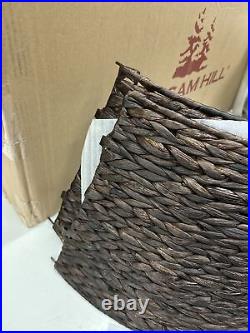 Balsam Hill Woven Tree Collar Chestnut Brown LARGE 12x33 $229