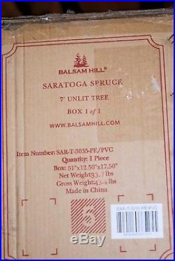 Balsam Hills Realistic 7 Foot Unlighted Saratoga Spruce Christmas Tree