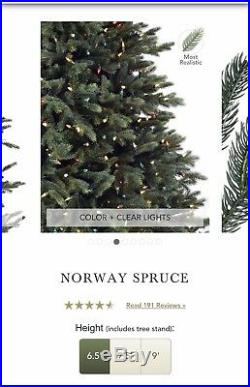 Balsam hill NORWAY SPRUCE NARROW TREE 6.5 Ft With Candlelight LED Lights