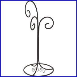 Bard’s Black Wrought Iron 3 Arm Ornament Stand, 17 H x 7.5 W x 7.5 D
