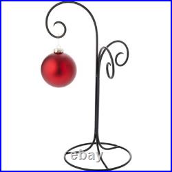 Bard’s Black Wrought Iron 3 Arm Ornament Stand, 17 H x 7.5 W x 7.5 D