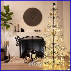 Barton 6.4ft Wrought Christmas Tree Ornament Display Stand Holder Hang Wire Hook