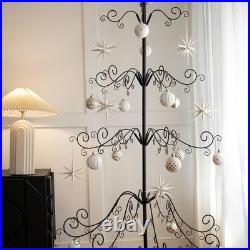 Barton 6.4ft Wrought Christmas Tree Ornament Display Stand Holder Hang Wire Hook