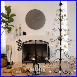 Barton 6.4ft Wrought Christmas Tree Ornament Display Stand Holder Hang Wire Hook