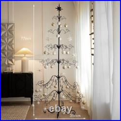 Barton 6.4ft Wrought Christmas Tree Ornament Display Stand Holder Hang Wire Hook