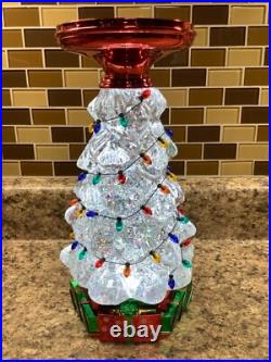 Bath & Body Works 11.25 Tree Water Globe 3-wick Candle Pedestal Iridescent NWT