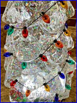 Bath & Body Works 11.25 Tree Water Globe 3-wick Candle Pedestal Iridescent NWT
