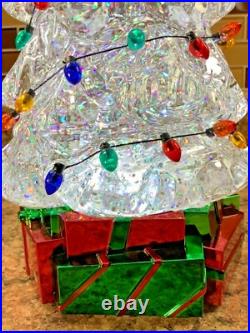 Bath & Body Works 11.25 Tree Water Globe 3-wick Candle Pedestal Iridescent NWT