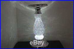 Bath & Body Works Glitter Halloween/Christmas Lighted Pedestal Candle Holder (2)