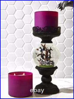 Bath & Body Works Halloween 11.75 Graveyard Evil Tree Water Globe Pedestal NWT