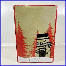 Bath & Body Works Snowman Candle Luminary Ceramic in Box LARGE 16 Tall RARE