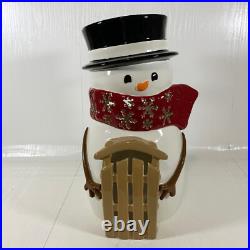 Bath & Body Works Snowman Candle Luminary Ceramic in Box LARGE 16 Tall RARE Bath & Body Works Snowman Candle Luminary Ceramic in Box LARGE 16 Tall RARE