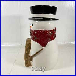 Bath & Body Works Snowman Candle Luminary Ceramic in Box LARGE 16 Tall RARE