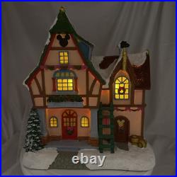 Battery Operated 11 Piece Disney Holiday Village with Mickey Mouse and Friends