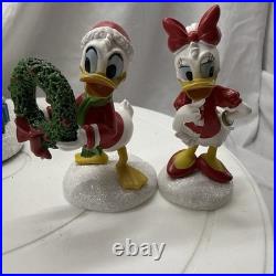 Battery Operated 11 Piece Disney Holiday Village with Mickey Mouse and Friends