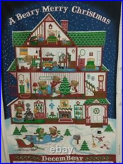Beary Merry Christmas Advent Calendar QT Fabric Panel New With Instructions & Bear