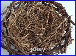 Beautiful 21 Diameter Twig Nest with20 Speckled Pastel Ceramic Easter Eggs