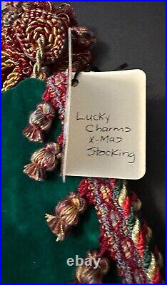 Beautiful Christmas Stocking Elegant with Charms Sweet Dreams luxary NWT