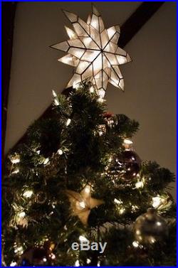 Beautiful Designer 7.5' Christmas Tree set Lux Ornaments Luminous cool tones