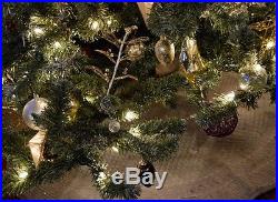 Beautiful Designer 7.5' Christmas Tree set Lux Ornaments Luminous cool tones