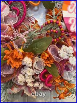 Beautiful Extra Large Pride Lesbian Flag Everyday Wreath All Are Welcome LGBTQIA