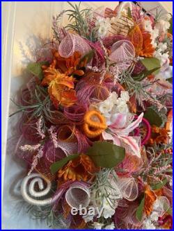 Beautiful Extra Large Pride Lesbian Flag Everyday Wreath All Are Welcome LGBTQIA
