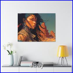 Beautiful Young Woman on Canvas Gallery Wraps