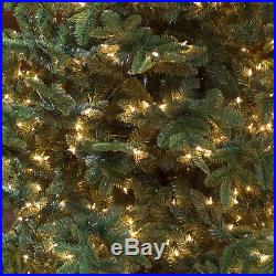 Belham Living 7.5 ft. Natural Evergreen Clear Pre-Lit Full Christmas Tree