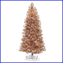 Belham Living Prelit Conical Artificial Christmas Tree 7.5 ft, Rose Gold