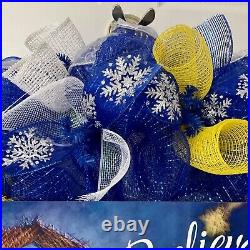 Believe Nativity Christmas Wreath Handmade Deco Mesh