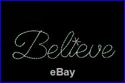 Believe Sign LED light wire frame metal outdoor Christmas lawn yard decoration