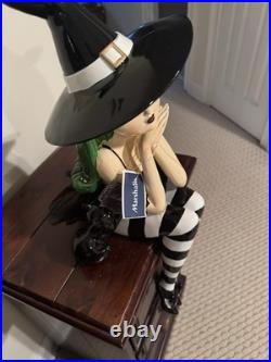 Bella Lux Halloween Witch Figurine with Black Cat, Viral 24