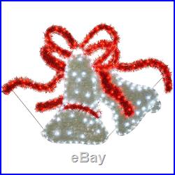 Bells LED Rope Lights Silhouette Outdoor Garden Wall Christmas Decoration 113cm