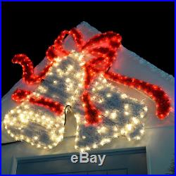Bells LED Rope Lights Silhouette Outdoor Garden Wall Christmas Decoration 113cm