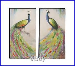 Benzara Colorful Canvas Art 2 Assorted 43929 NEW