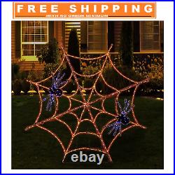Berkley Jensen 5' Metal Spider Web Halloween Lighted Décor with 352 LED Lights