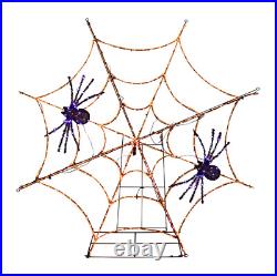 Berkley Jensen 5' Metal Spider Web Halloween Lighted Décor with 352 LED Lights