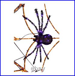 Berkley Jensen 5' Metal Spider Web Halloween Lighted Décor with 352 LED Lights