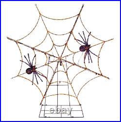 Berkley Jensen 5' Metal Spider Web Halloween Lighted Décor with 352 LED Lights