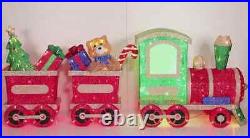 Berkley Jensen 81 Pre-lit Fabric Mesh Train Set with Two Carriages