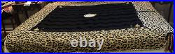 Bespoke Large Reversible Christmas Tree Skirt Leopard & Black, Tassels 67 x 67