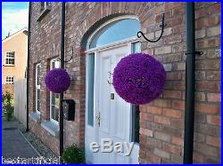 Best Artificial 40cm Purple Violet Heather Topiary Ball Mothers Day Gift Basket