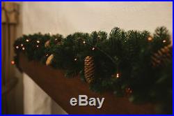 Best Artificial 6ft / 9ft PREMIUM Christmas Garland with Full PE Tips, LED Lights