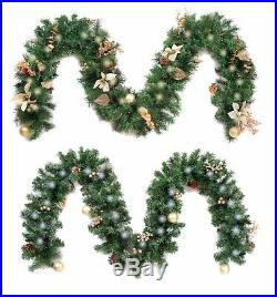 Best Artificial Decorated Gold or Gold Frosted Luxury Christmas Garland Lights